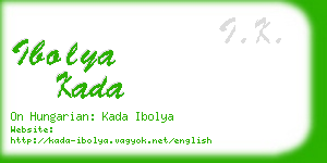 ibolya kada business card